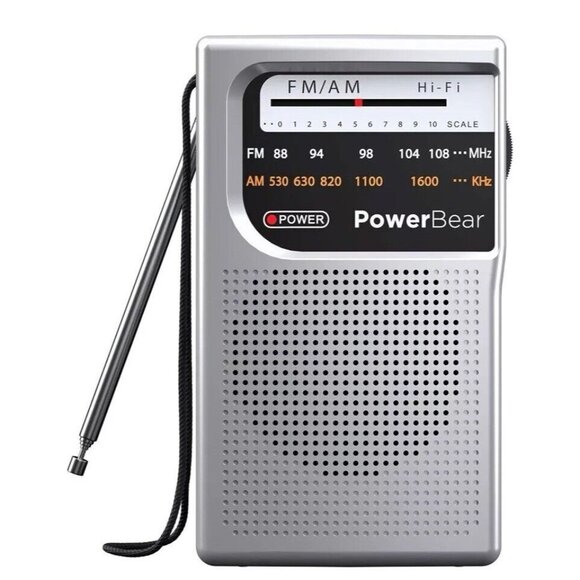 Portable Radio Emergency AM/FM, 2AA Battery Operated with Long Range Reception - Picture 1 of 6